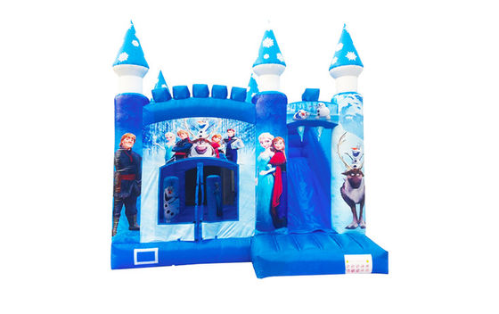 Aufblasbares Schnee-Eis-Prinzessin-Sprunghaus mit Rutsche für Kinder