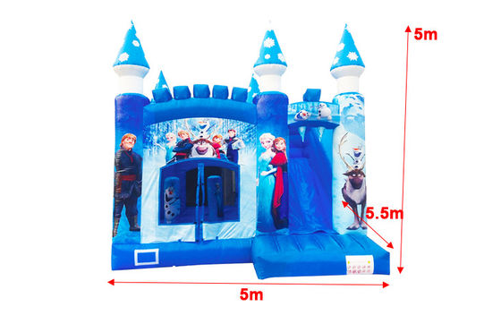 Aufblasbares Schnee-Eis-Prinzessin-Sprunghaus mit Rutsche für Kinder