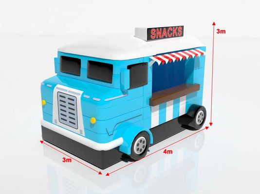 Outdoor aufblasbare Spiele Blau Auto Snack Lebensmittel Zelt zum Verkauf