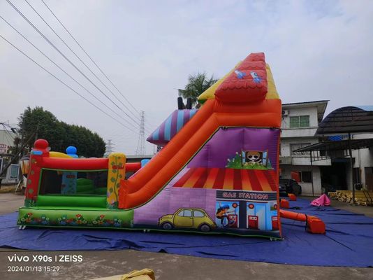 Fun Park Trocken aufblasbare Sprungrutschen mit Süßigkeiten-Shop-Thema