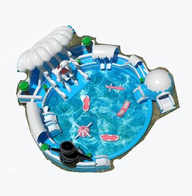 Snow World Outdoor aufblasbarer Wasserpark mit großem runden Pool