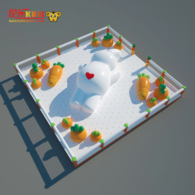 Großer Pool aufblasbares Kaninchen mit Karotten Sprung Boucny Schloss