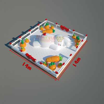 Großer Pool aufblasbares Kaninchen mit Karotten Sprung Boucny Schloss