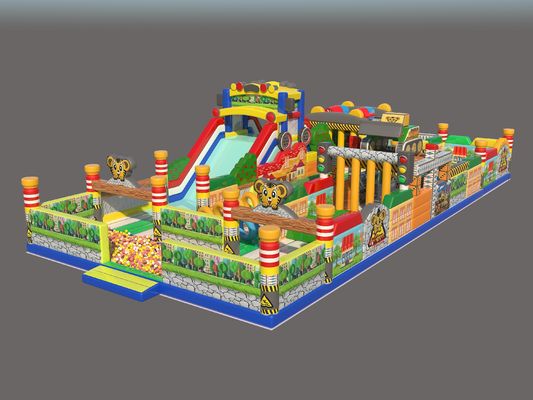 Jungle Tiger Themen aufblasbarer Vergnügungspark für Kinder Spielplatz