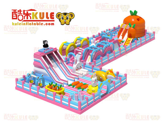 Karotten aufblasbare Jumping Castle für Kinder (Orange & Blue & Pink)