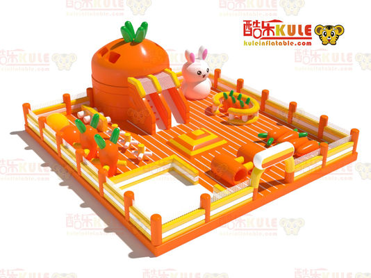 Karottenpark aufblasbare kleine Springburg (orange und gelb)