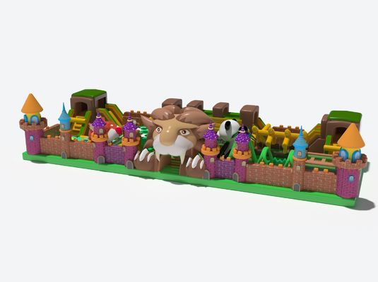 Lion-Themenpark-Rutschen aufblasbare Springburg für Kinder