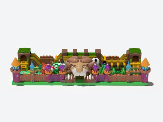 Lion-Themenpark-Rutschen aufblasbare Springburg für Kinder
