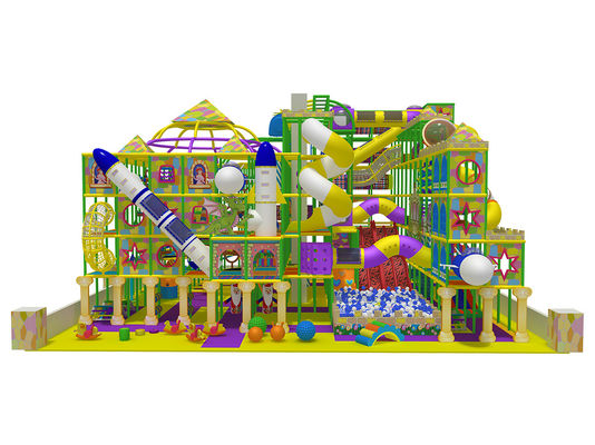 Gewerbliche Indoor-Spielplatzgeräte mit großen Kinderrutschen