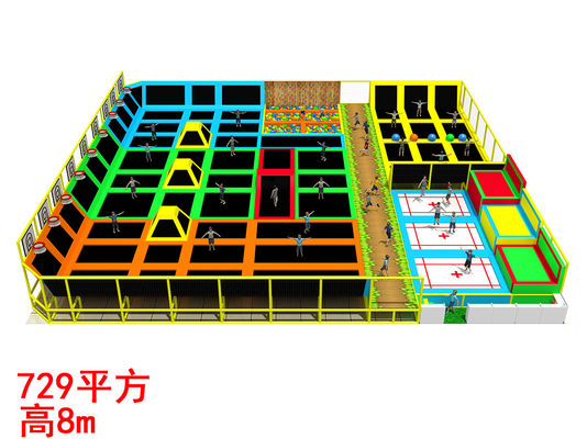 Profi-Innen-Trampolinpark mit PVC-Pp-Nylon-Materialien