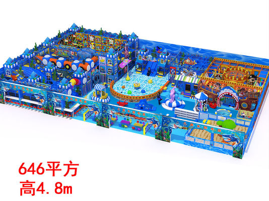 Kinder große Soft Play Ausrüstung mit Blue Ocean Pirate Thema angepasst