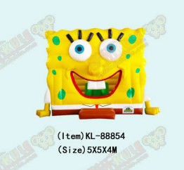 Gelber SpongeBob aufblasbare Sprungburg für Kinder Springen