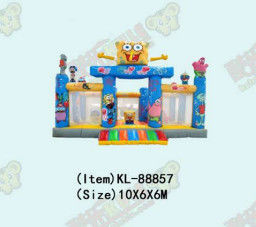 SpongeBob-Themen aufblasbare Burgen Blau und Gelb Farbe