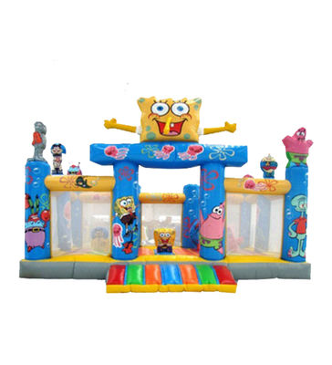 SpongeBob-Themen aufblasbare Burgen Blau und Gelb Farbe