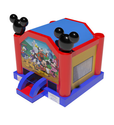 Kommerzielles aufblasbares Sprunghaus mit Mustern von Mickey Mouse