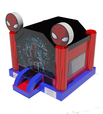 Kommerzielles aufblasbares Sprunghaus mit Spider-Man-Mustern
