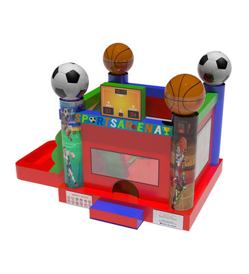 Sportthema Fußball und Basketball Aufblasbares Sprungschloss