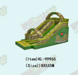 Kinderpark aufblasbar Grün China Armee Rutsche zum Mieten