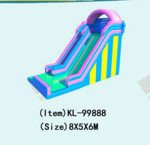 Regenbogenfarben aufblasbare Slip N Slide Outdoor Spielplatz für Kinder