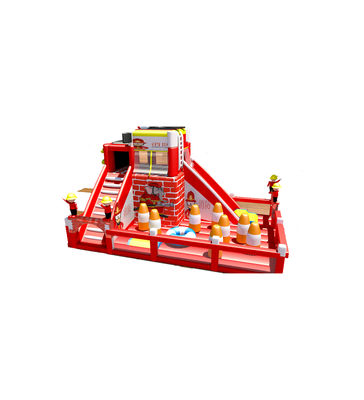 Feuerwehrwagen-Combos Kinder-Spaßpark aufblasbarer Spielplatz