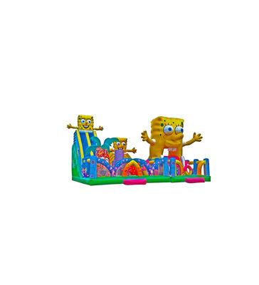 Kinder-Spaßpark aufblasbar SpongeBob-Rutsche bunter Spielplatz