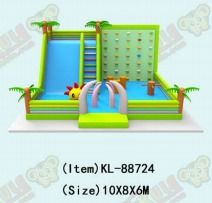 Tropical Inflatable Playground Fun Zone Customized Hindernis Klettern