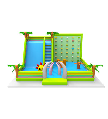 Tropical Inflatable Playground Fun Zone Customized Hindernis Klettern