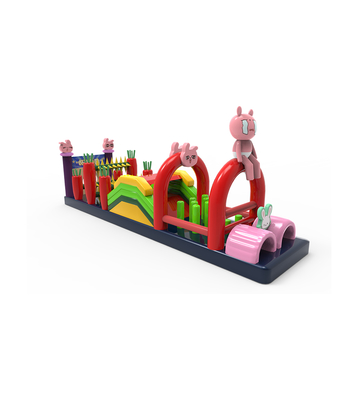 Niedliches Kaninchen - Stilisiertes Kinderspielset Cartoon-Figur - Basierend auf Spielhindernis