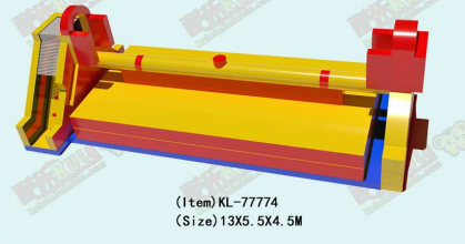 Gelb-Rot aufblasbare Spielstruktur fröhliche Baumaschine