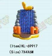 Farbenfrohe, lustige, aufblasbare Wand mit Caterpillar Rock - Kletterabenteuer