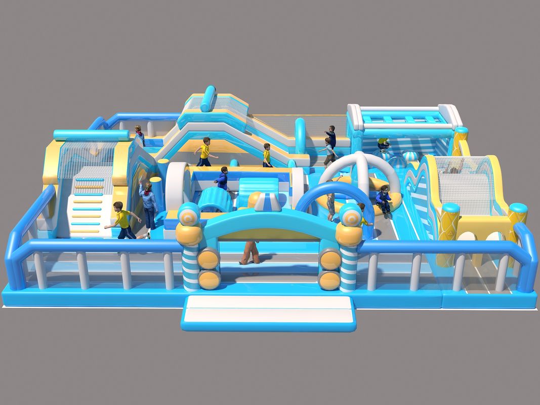 PVC-Platten aufblasbare Hindernisse Kurs angepasst mit Multi-Farbe