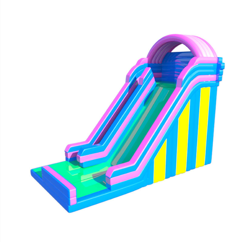 Regenbogenfarben aufblasbare Slip N Slide Outdoor Spielplatz für Kinder